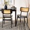Baxton Studio Tafari Mid-Century Modern Dark Brown Finished Wood and Rattan 2-Piece Dining Chair Set 239-2PC-13413-ZORO - alternate 4